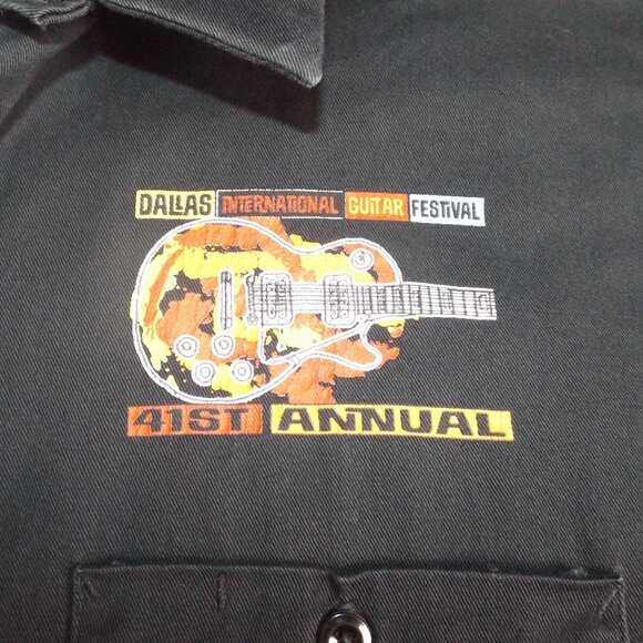 DALLAS GUITAR FESTIVAL Dickies Shirt, 2XLR, Black, 41st Annual, Short slv, 2018 - Picture 9 of 10